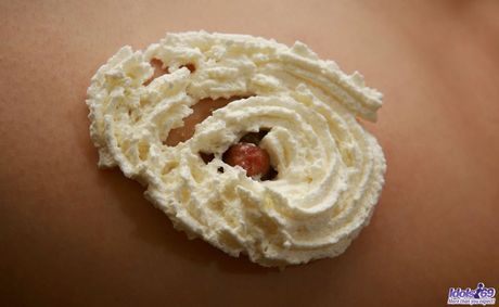 Misuzu Hiroze - Sweet Asian teen has a fruit bowl on her twat